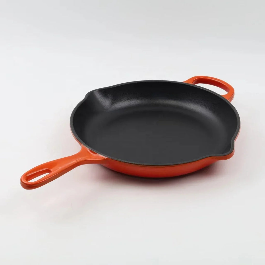 Premium Orange Cast Iron Cookware