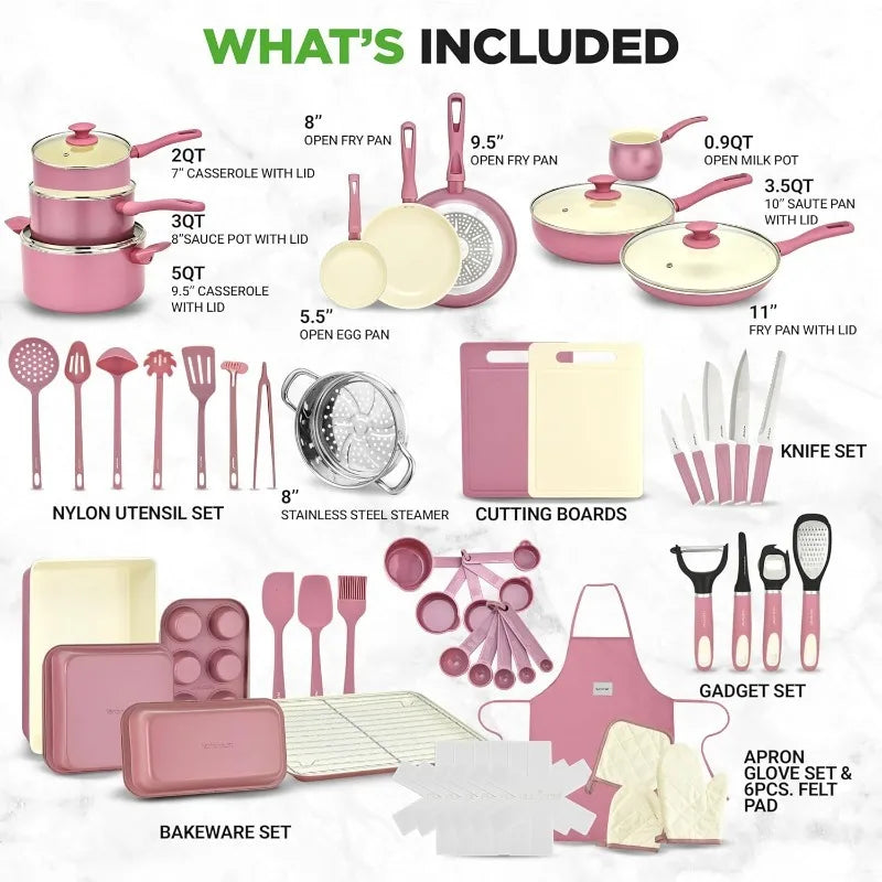54-Piece Kitchen Cookware Set