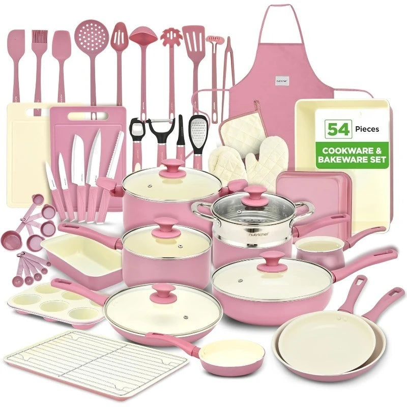 54-Piece Kitchen Cookware Set