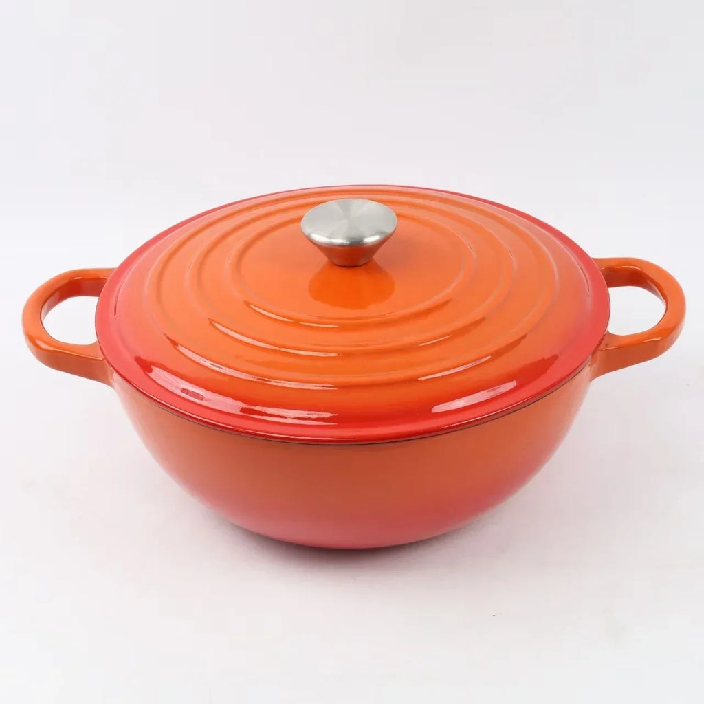 Premium Orange Cast Iron Cookware